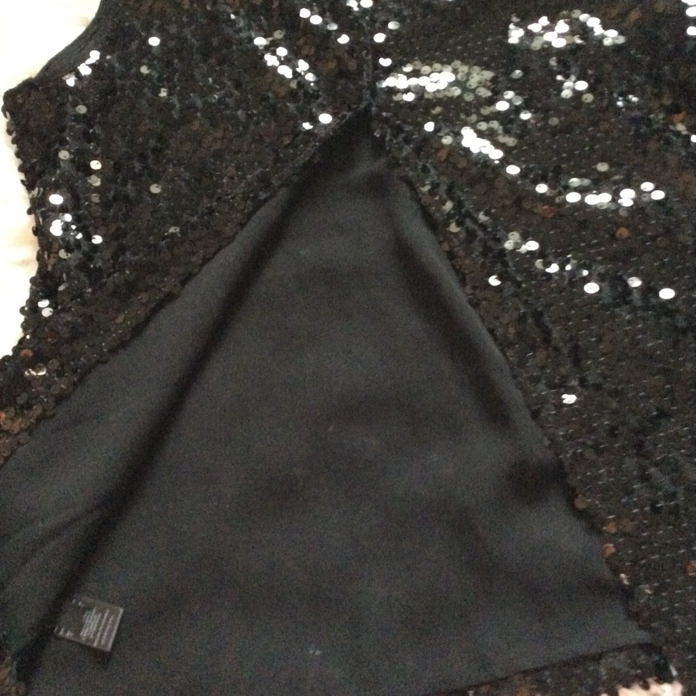 Express Sequin Split Back Tank Top - image 5